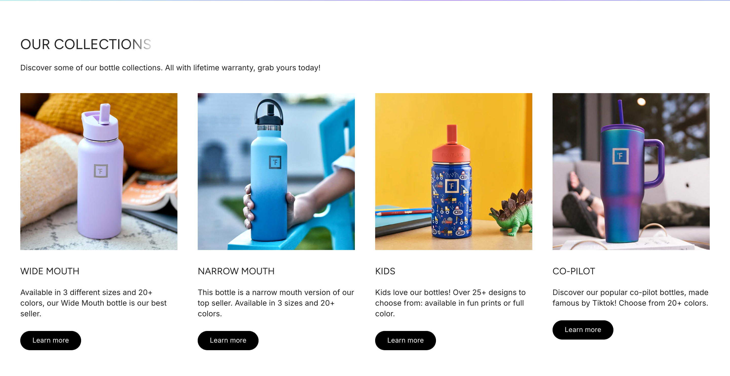 Iron Flask bottle collections