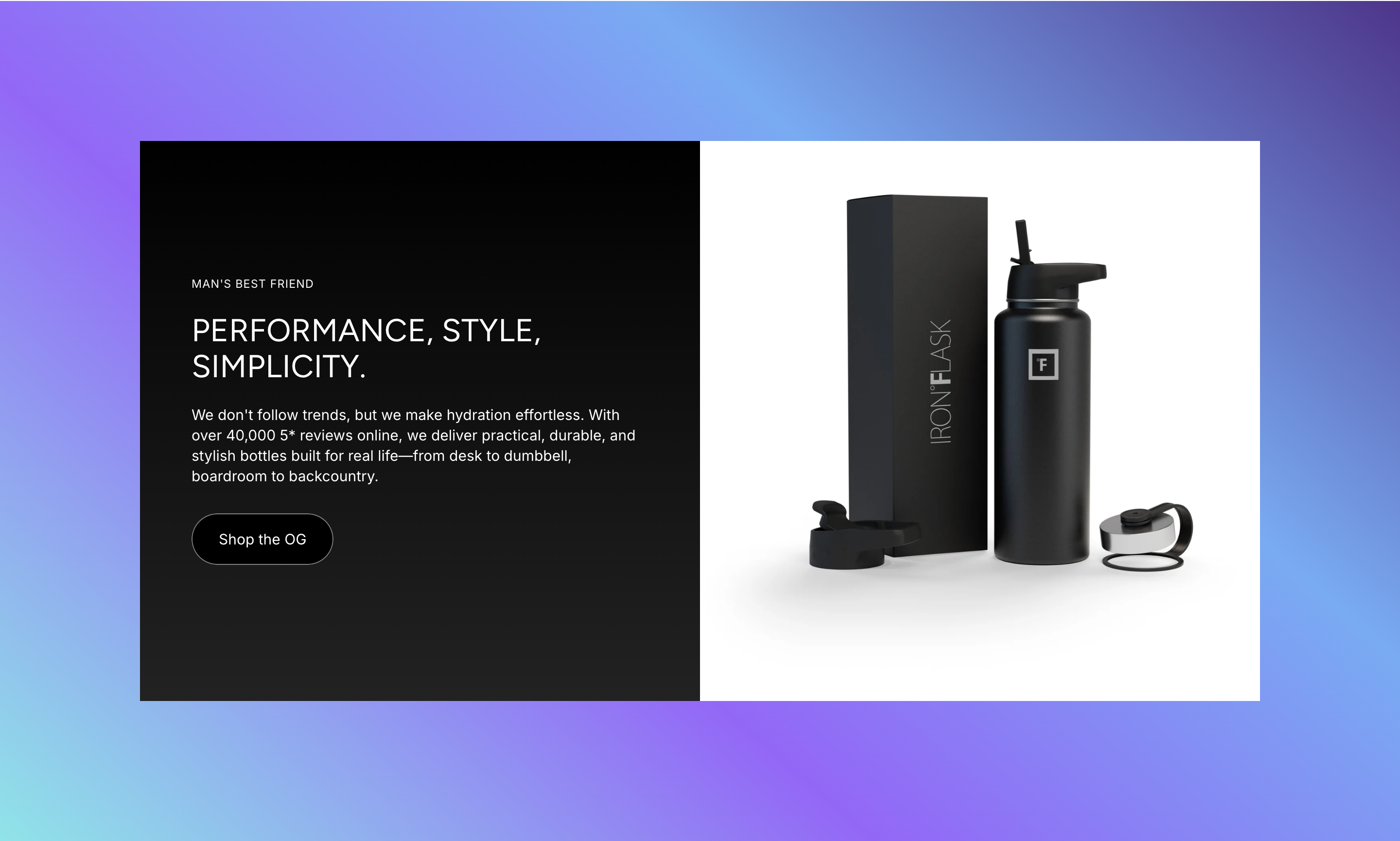 Iron Flask performance style simplicity bottle set